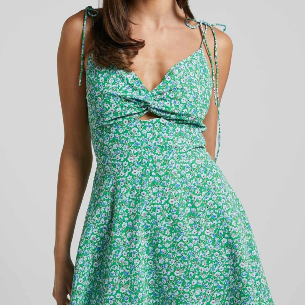 Showpo Floral Tie Dress